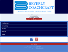 Tablet Screenshot of beverlycoachcraft.com
